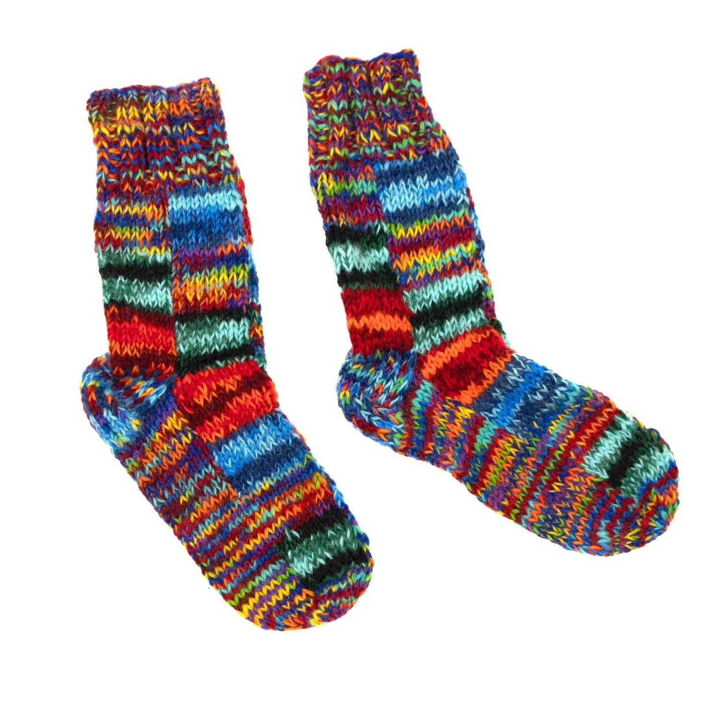 Tie Dye Knitted Patchwork Socks