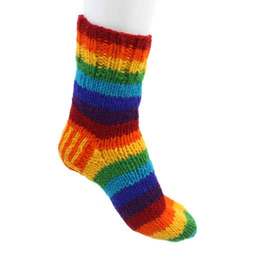 Rainbow Knit Socks