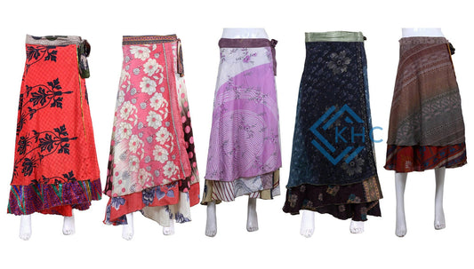 Indian Silk Saree Long Skirt