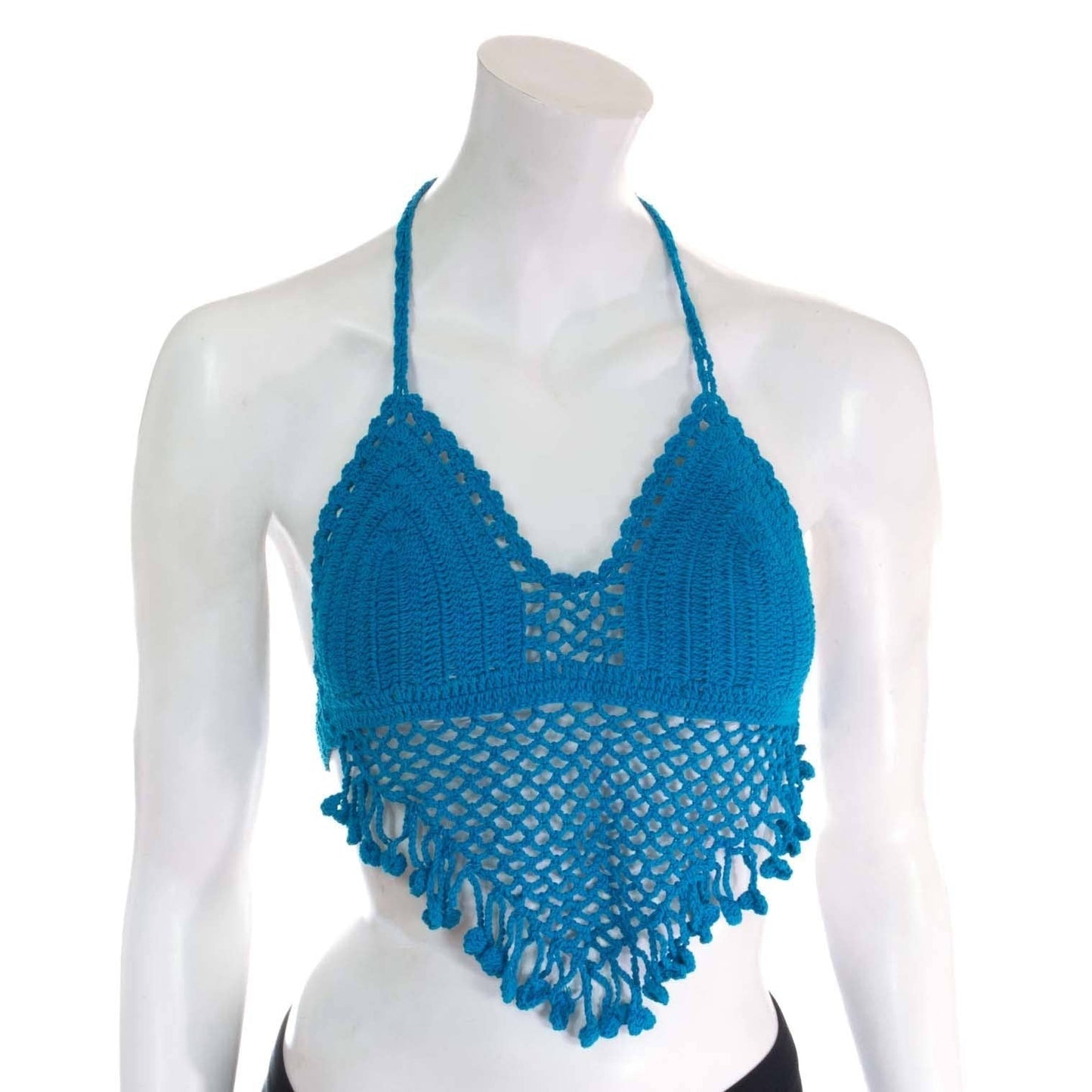 Tassel Crochet Bralette Top: Rainbow