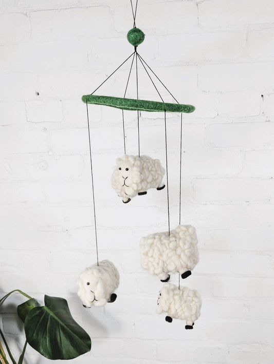 Felt Sheep Mobile