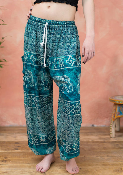 Freesize Mud Dye Elephant Harem Trouser
