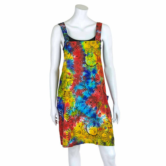 Sun and Moon Dungaree Dress: Multi