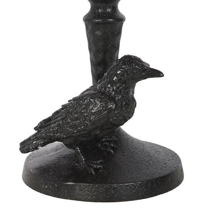 Mystic Raven Gothic Pillar Candle Holder