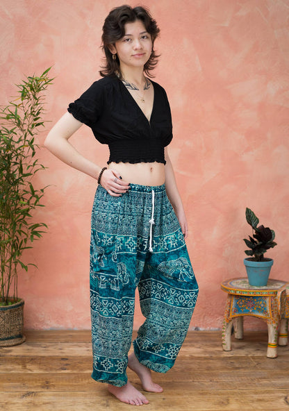 Freesize Mud Dye Elephant Harem Trouser