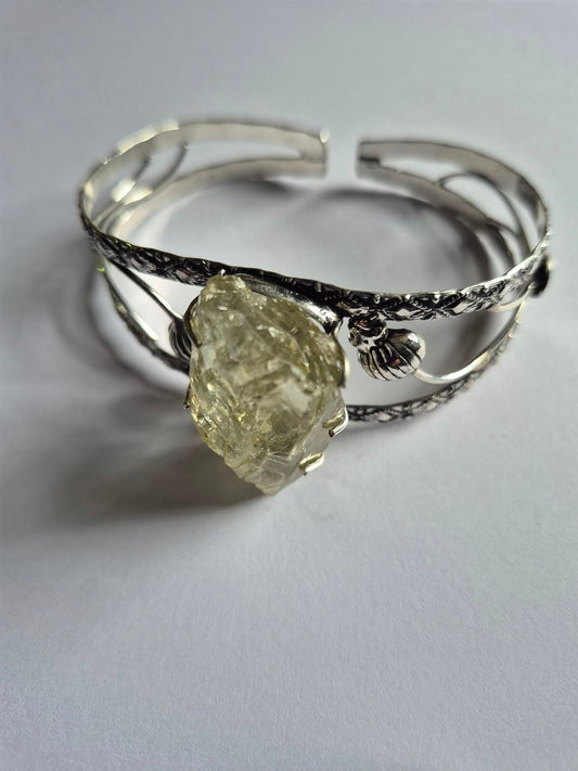 Stamped 925 Bangle Citrine Stone