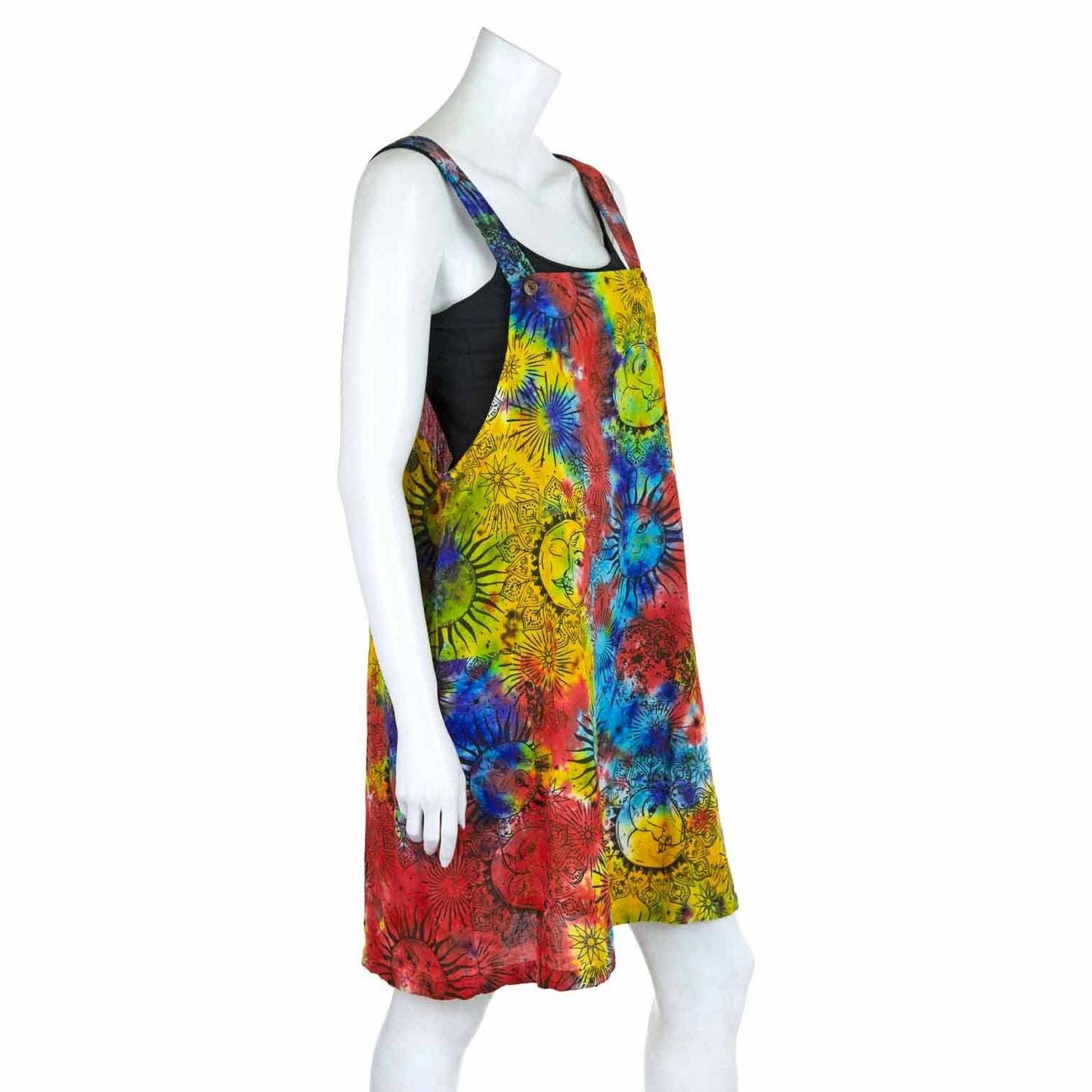 Sun and Moon Dungaree Dress: Multi