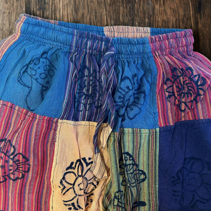 Patchwork Pants – Nomad Sari Collection: Nomad Sari Pants - Orange Tones (105x127cm) S/M