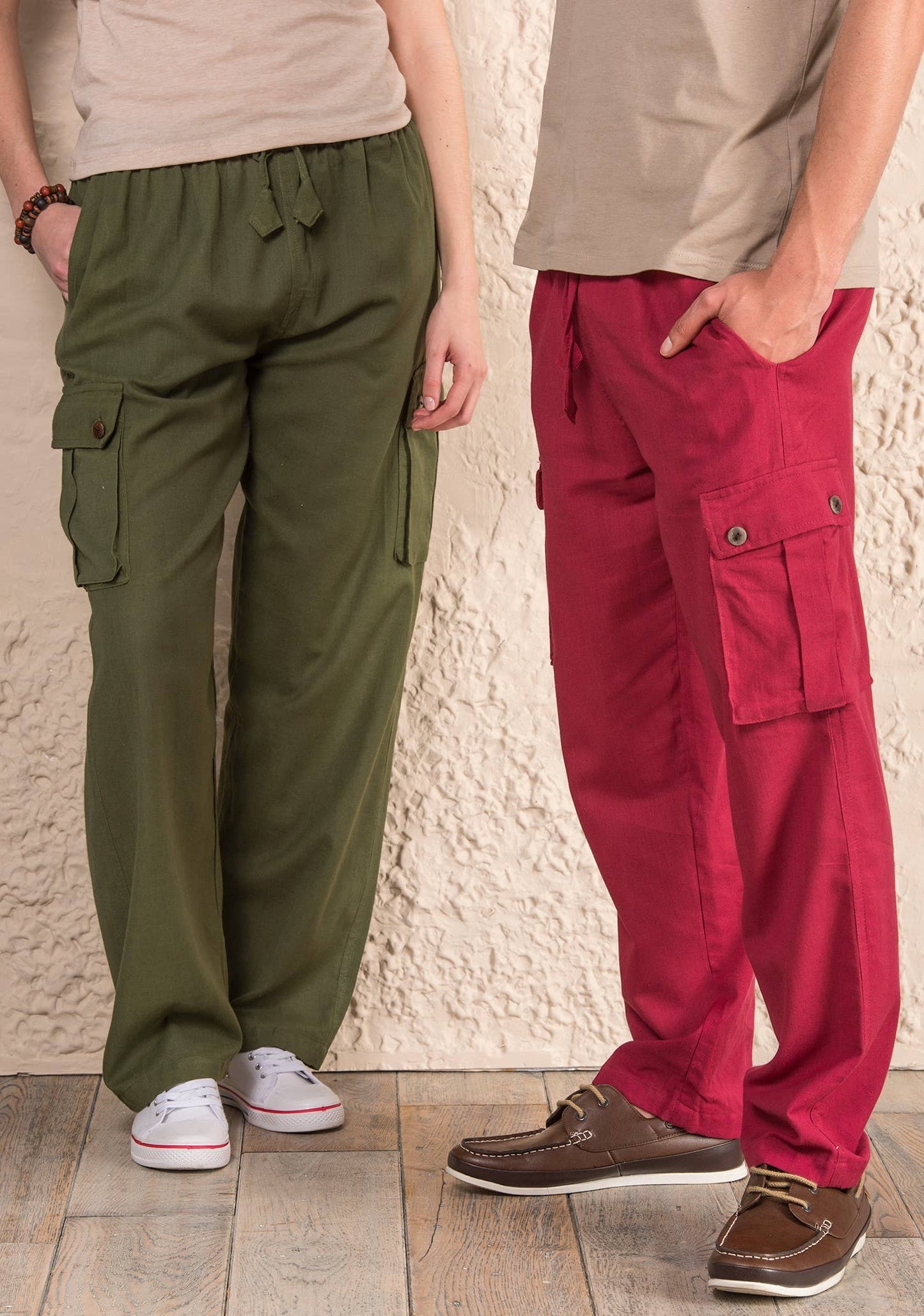 Cotton Trouser With Pocket, Elasticated Waist: Large/Extra Large(LXL)