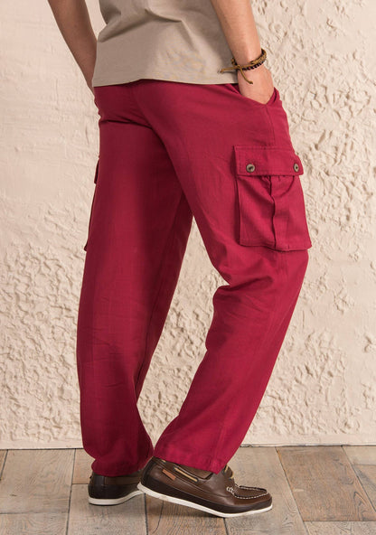 Cotton Trouser With Pocket, Elasticated Waist: Large/Extra Large(LXL)