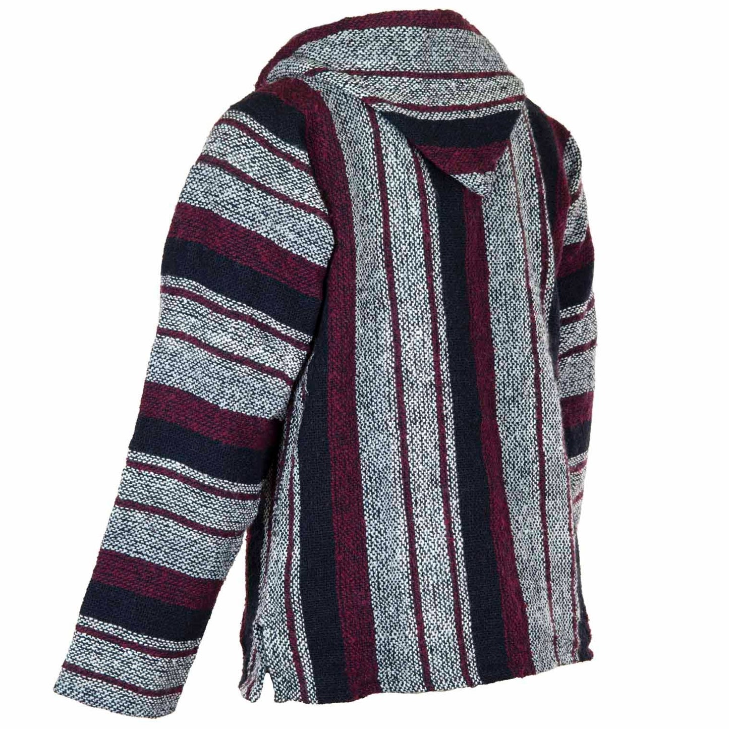 Baja Hoodie - Maroon Black and White