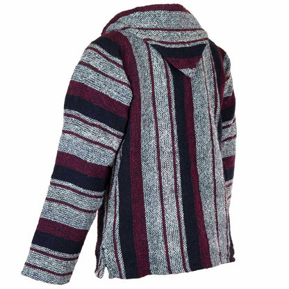 Baja Hoodie - Maroon Black and White