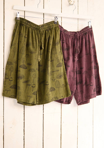 Mushroom Shorts: Khaki(K) / Medium/Large(ML)