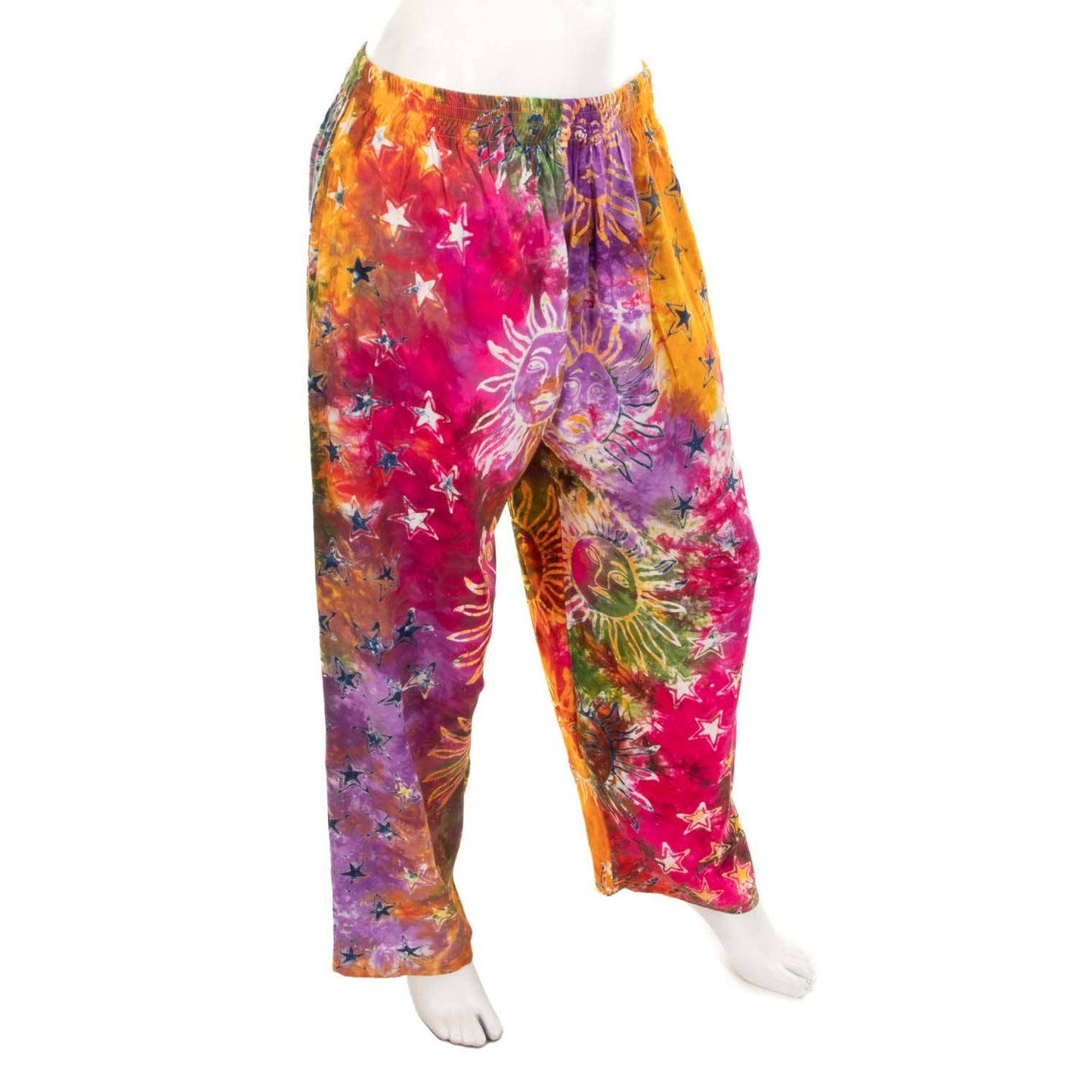Bali Rayon Trousers - Rainbow Celestial