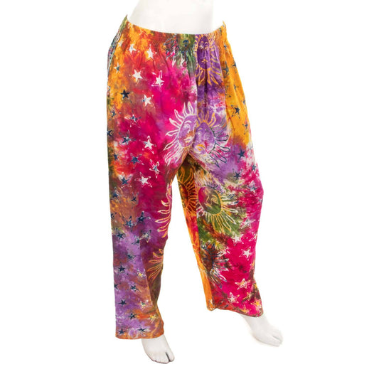 Bali Rayon Trousers - Rainbow Celestial
