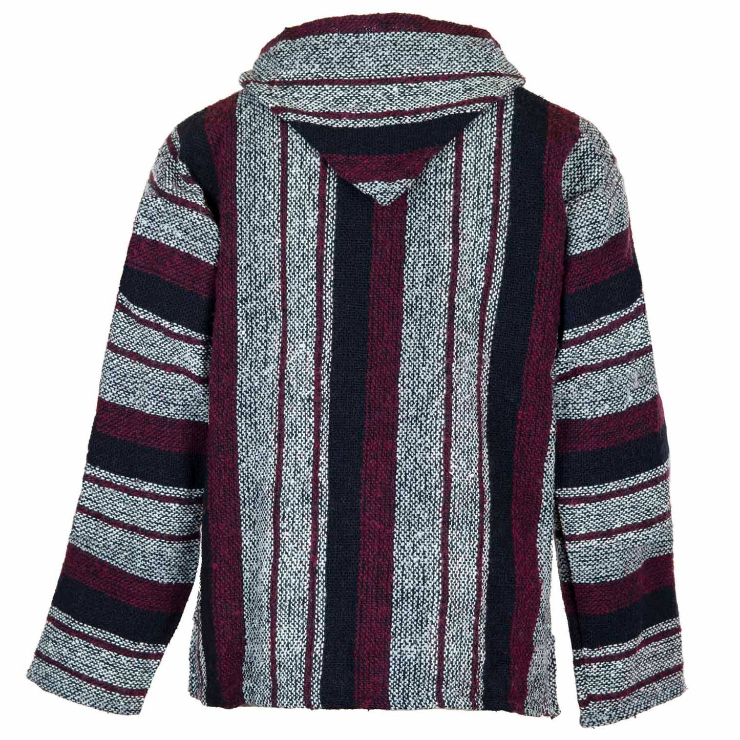 Baja Hoodie - Maroon Black and White