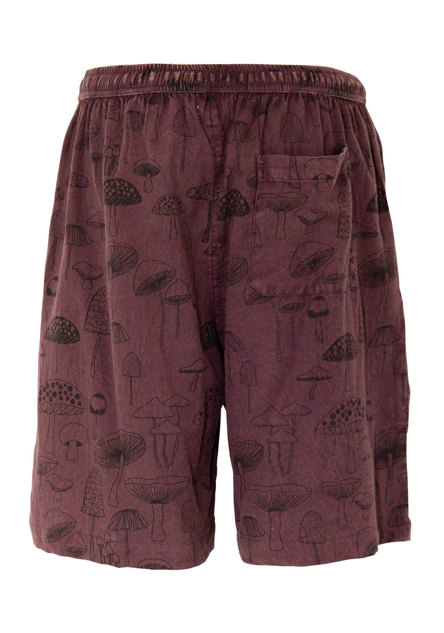 Mushroom Shorts: Maroon(M) / Large/Extra Large(LXL)