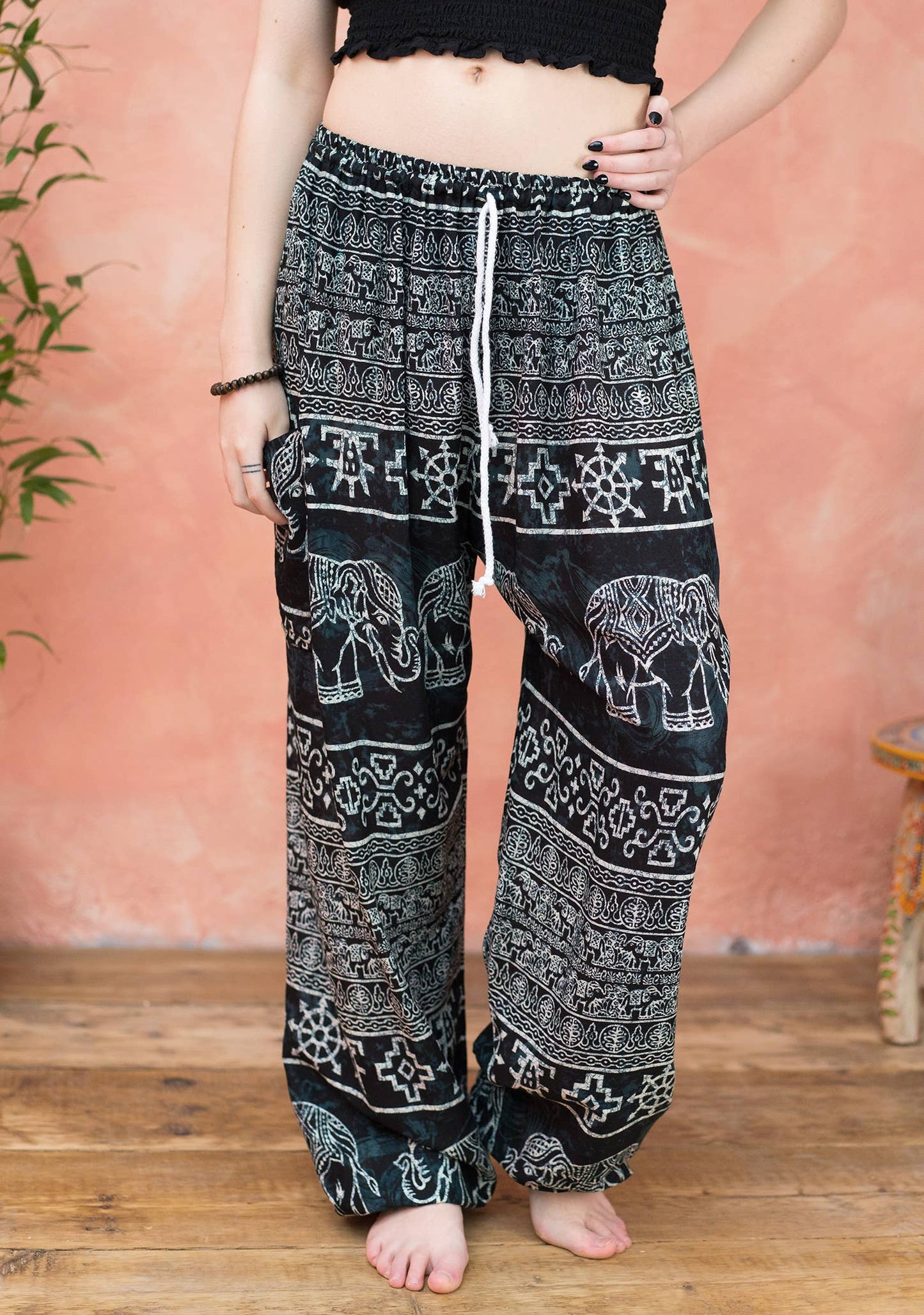 Freesize Mud Dye Elephant Harem Trouser