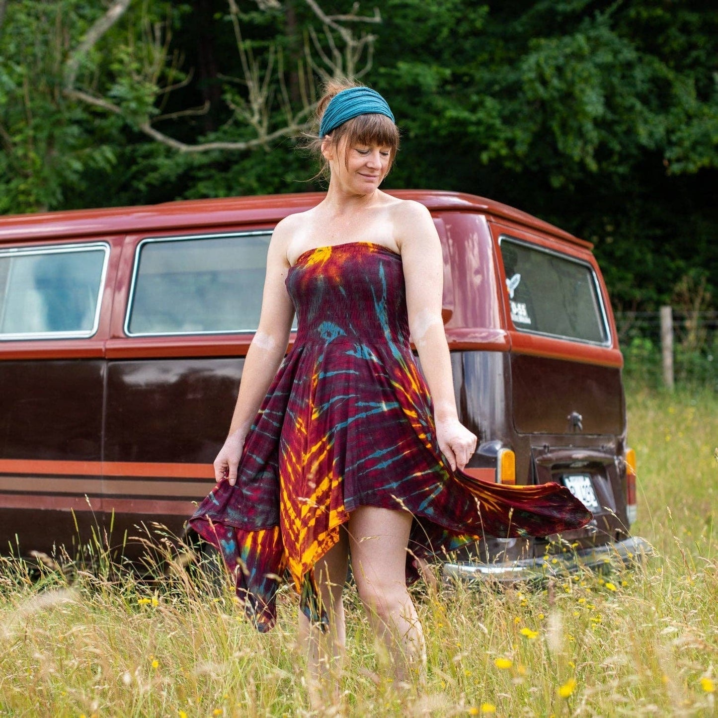 Tie Dye Festival Pixie Dress Skirt