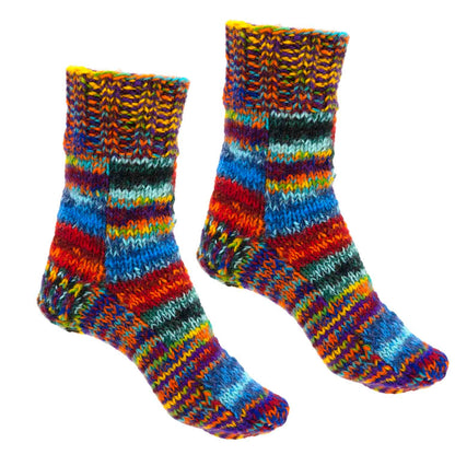 Tie Dye Knitted Patchwork Socks