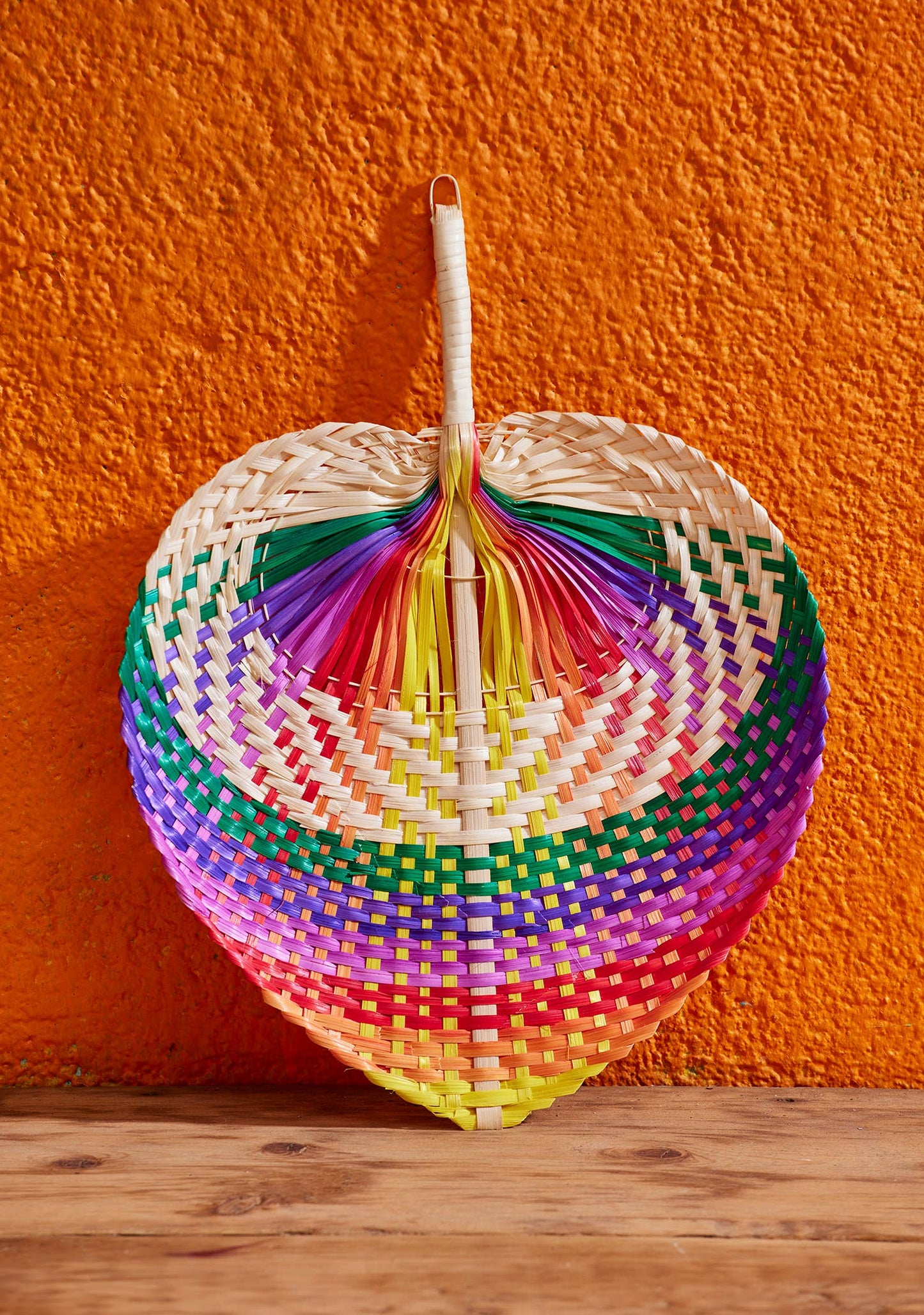 Bamboo Fan Rainbow Stripe