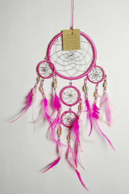 Dream Catcher 4 Circles Pink